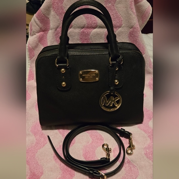 Michael Kors Handbags - Michael Kors Black Satchel with Gold Accents